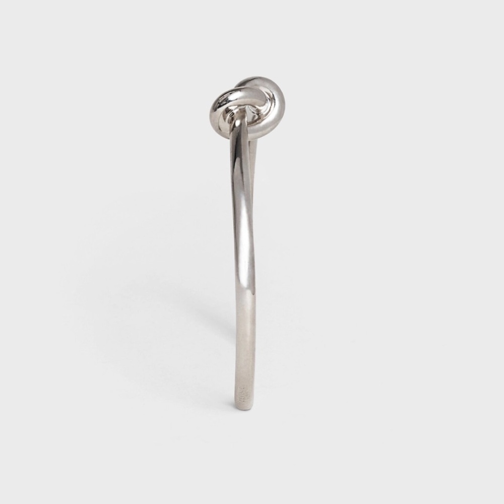 Celine KNOT EXTRA-THIN BRACELET IN BRASS WITH RHODIUM FINISH - Picture 3 of 9
